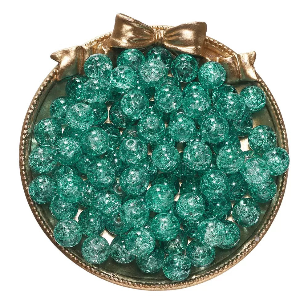 Glass Beads 10mm + Resin Glow Fruits for DIY Bracelets Blind Bag Game in Livestream