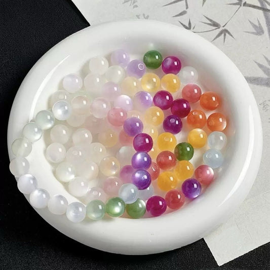 Color Changed Glaze Beads 10 mm for DIY Bracelet Maching Game in Live